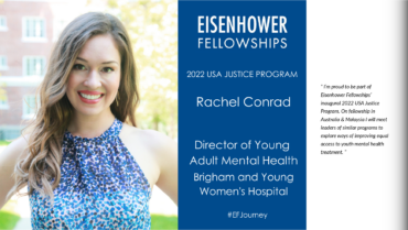 NNDC College Mental Health Task Group Co-Chair Dr. Rachel Conrad, M.D. receives Eisenhower Fellowship
